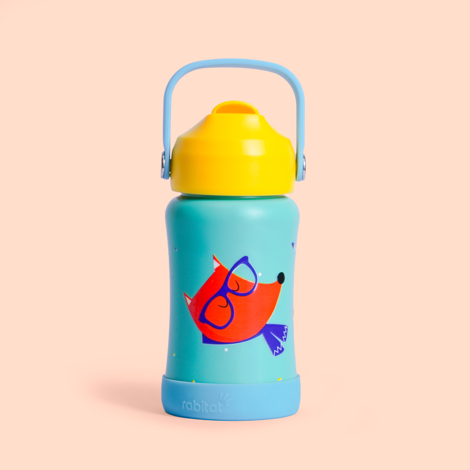 Rabitat Steelplay 3.0 with Bottom Cover Water Bottle for Kids -Young Wild Free 450 ml Water Bottle
