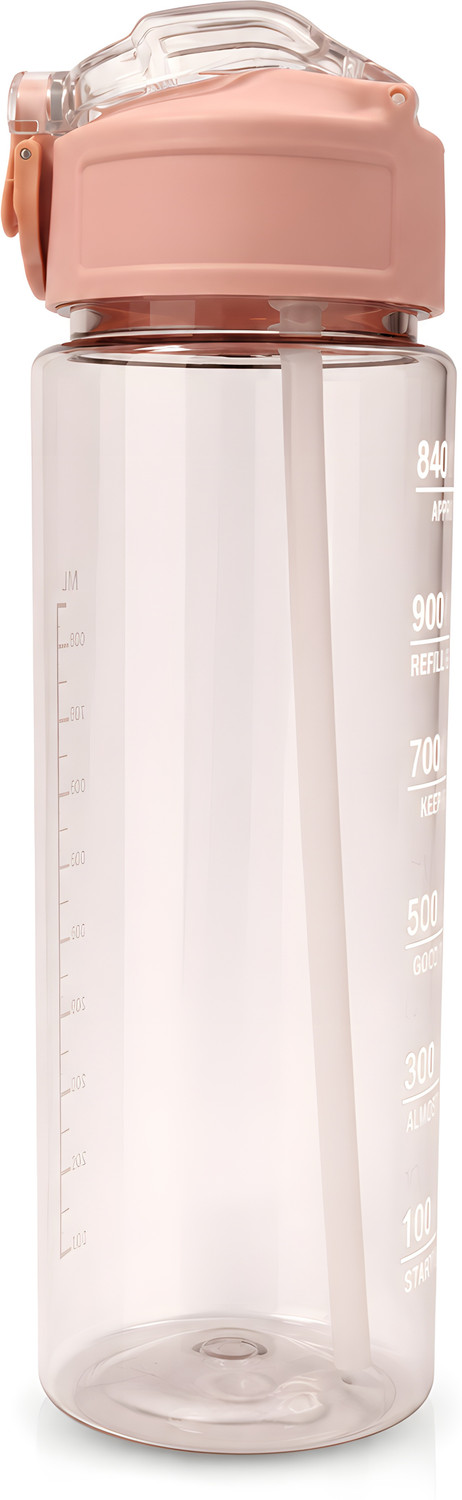 Image of CUbeVentures Hydrofit Motivational Water Bottle 900 ml with Time Marker & Straw 900 ml Water Bottle