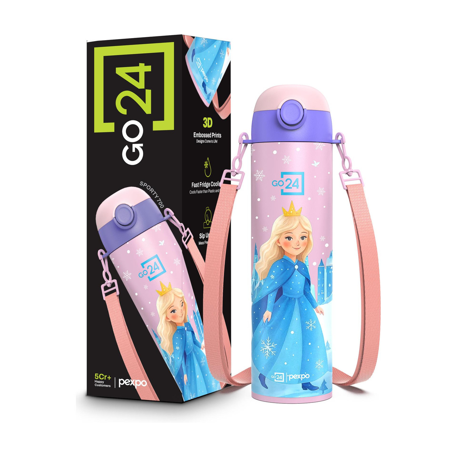 Image of Go24 Sporty ISI Certified UV Printed Kids Fridge Water Sipper - For School, Picnic 700 ml