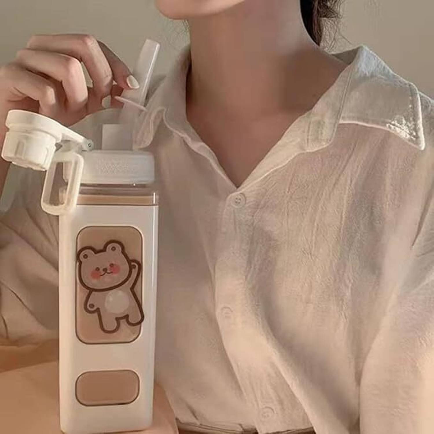 LALUTRADRS 750ml Kawaii Water Bottle Pack of 1 - Image 1