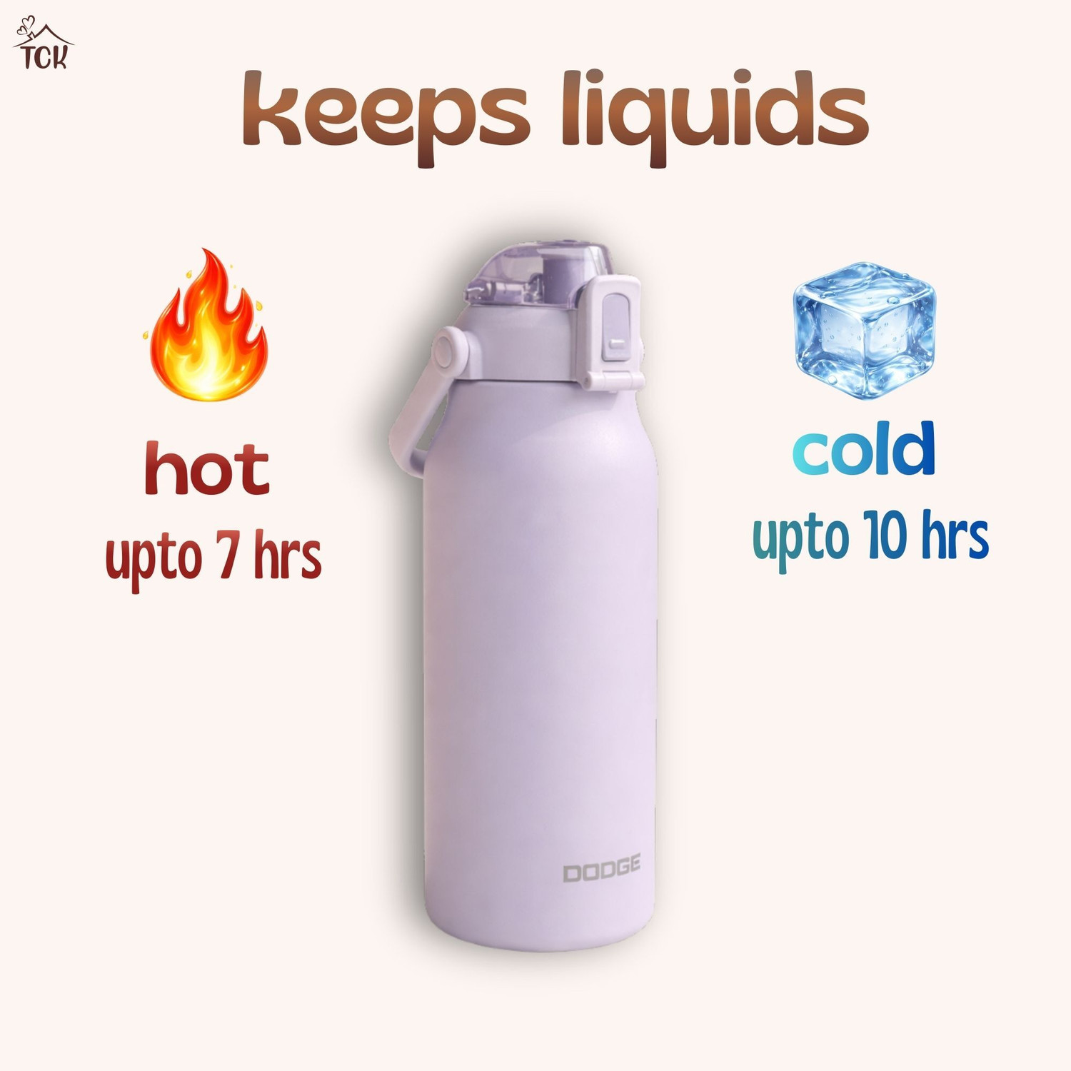 Image of Tck Big Baby Bottle Stainless Steel Insulated Keeps Cold 10 Hrs Hot 7 Hrs 1300 ml Water Bottle