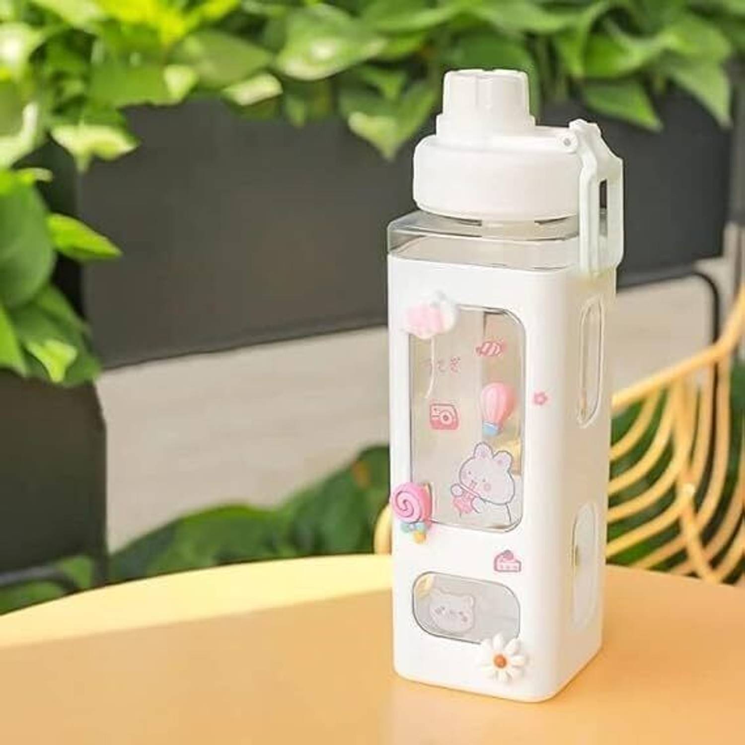 SHAKTIJEN Punyatha Kawaii Water Bottle 700ml White