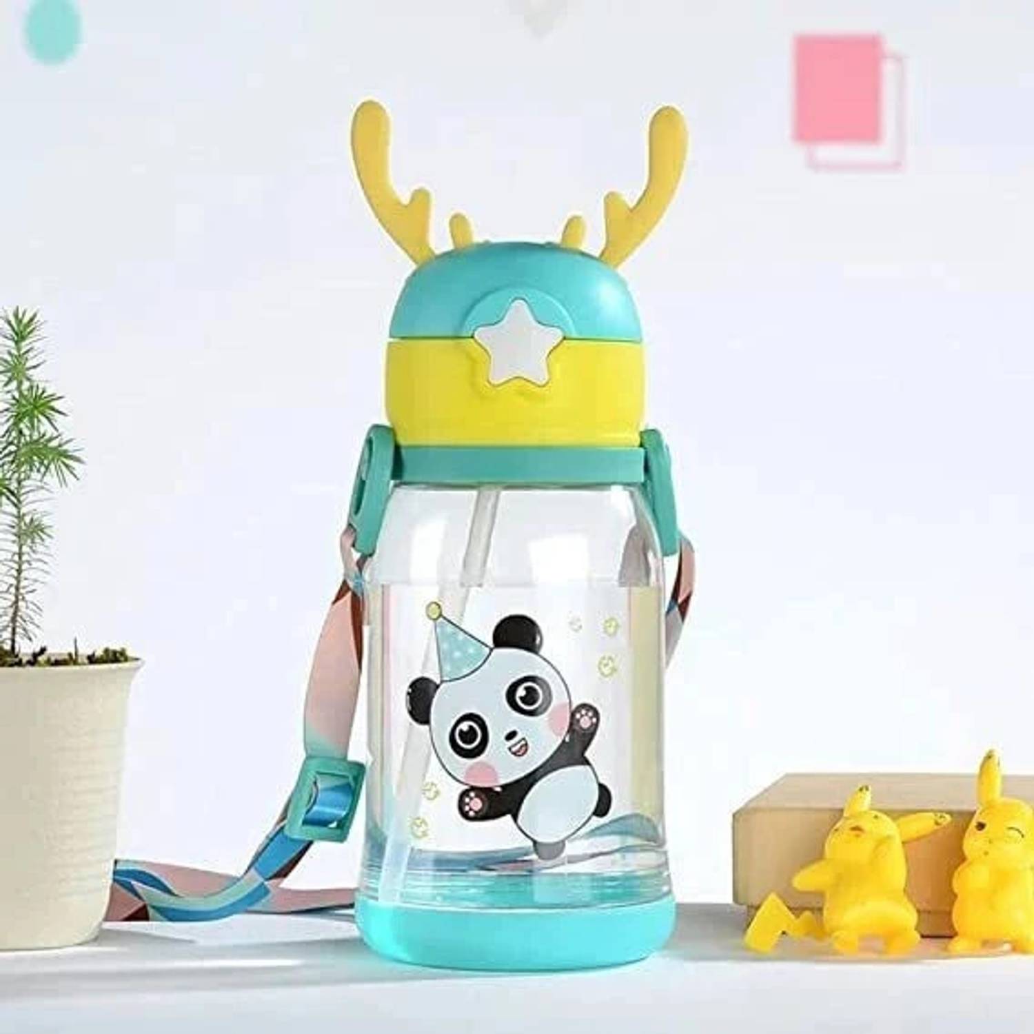 feelis Trendy Dear Sipper Water Bottle for Kids for School 500 ml Water Bottle