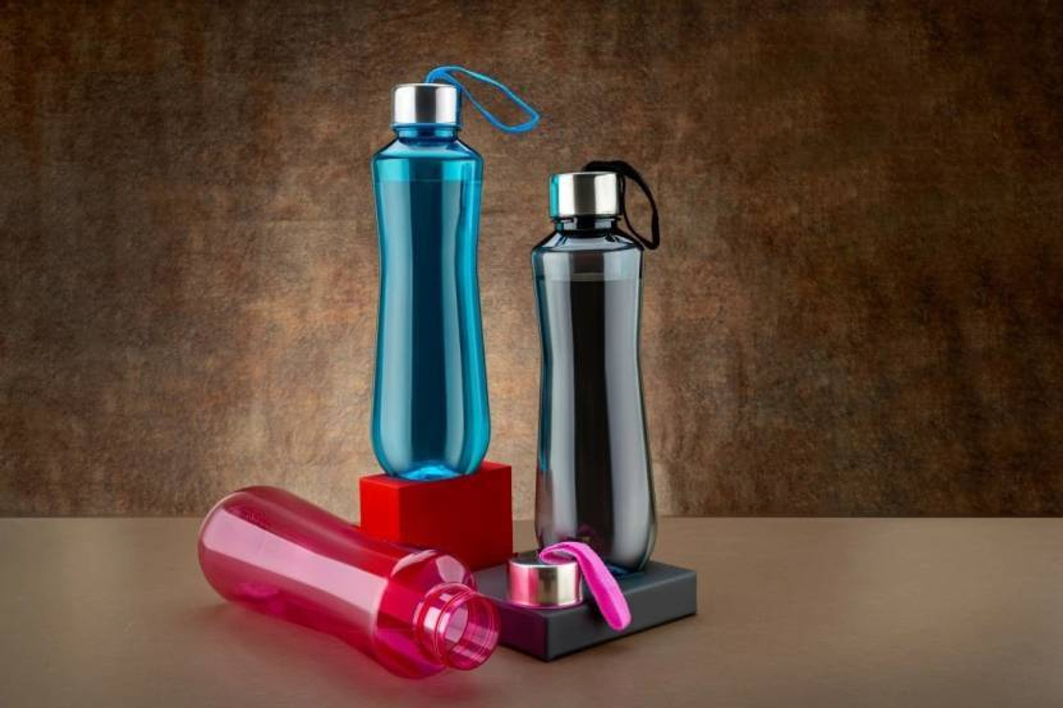 Image of QUPSY H2o Fridge Water Bottle set for School, Collage, Office, Kitchen Bottle Set 6 1000 ml Plastic Bottle