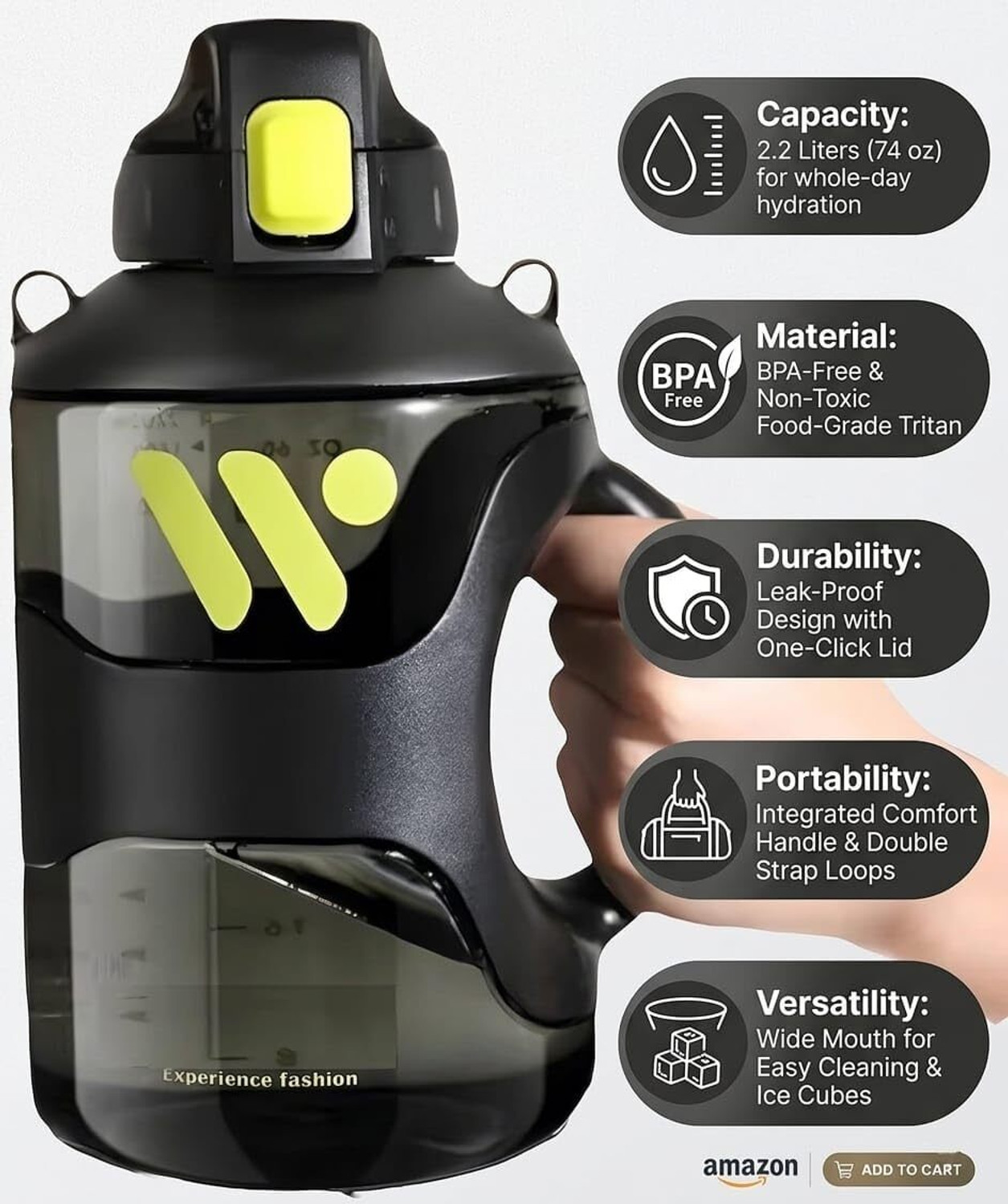 Image of Wobeen 01 2200 ml Water Bottle