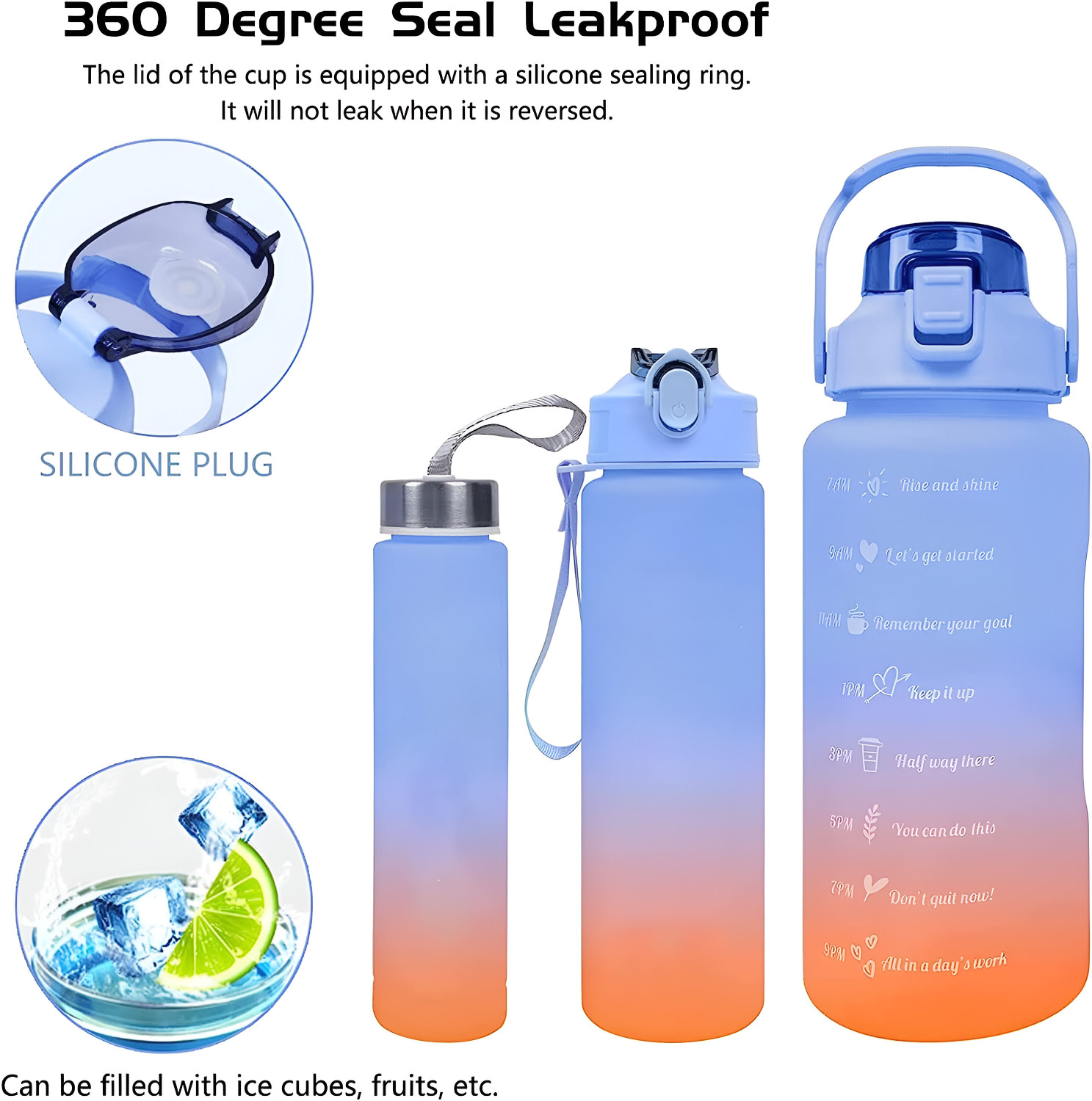 Image of Jhalakriti 3 Plastic Sipper Water Bottle for Gym-Shaker Bottle with Different Size 2000 ml Plastic Bottle