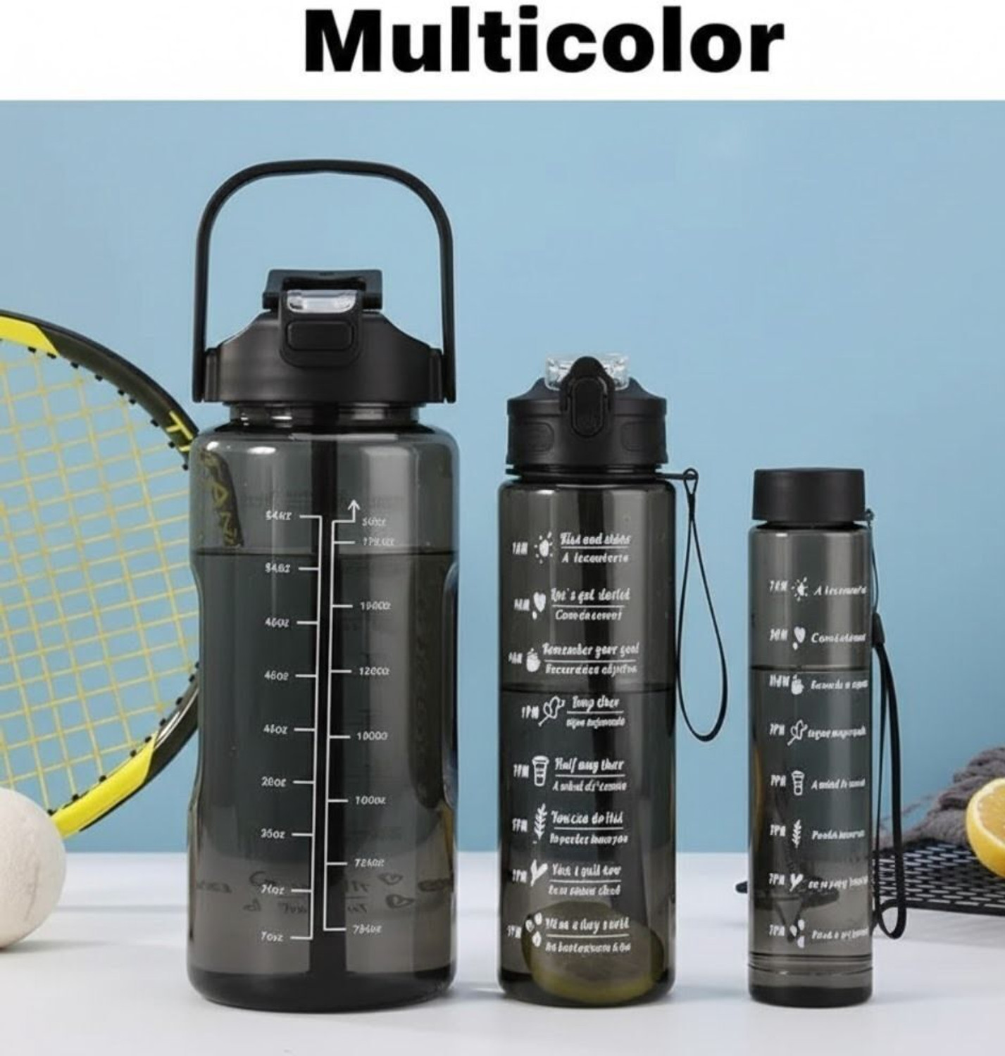 Image of NatureBliss transparent water bottle set-3pcs 2000 ml Water Bottles