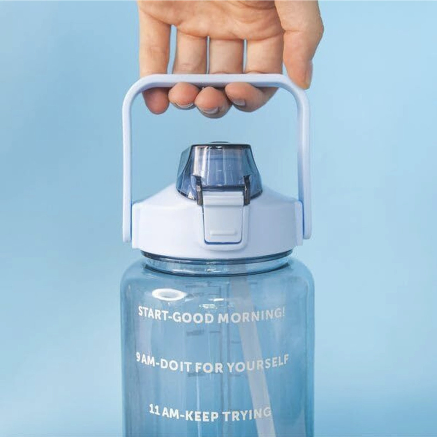 Image of DhaBrij Motivation Bottle | Time Tracker | Best For Offices, School, Gym & Home Uses 2000 ml Plastic Sipper