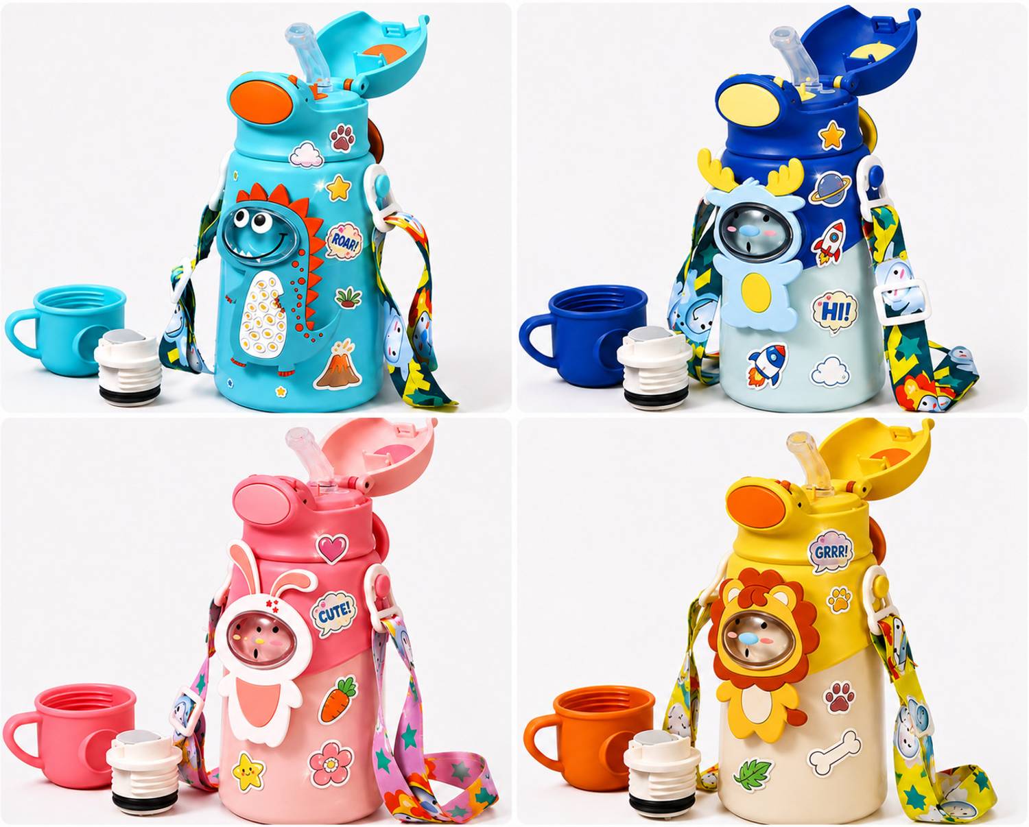 ApexUni Children Straw Sipper Bottle 24 Hours Hot & Cold Sipper Bottle for Kids 550 ml