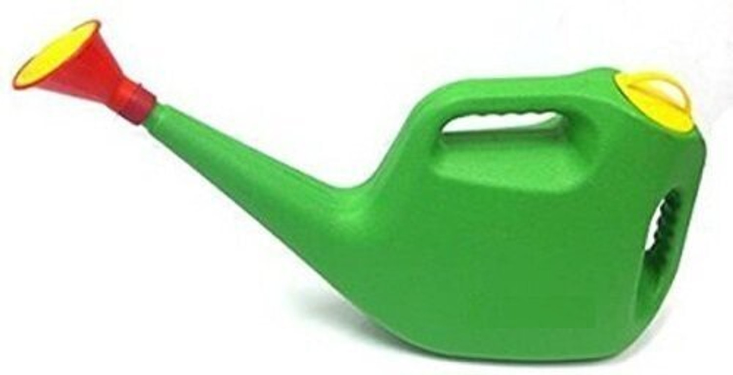 Image of Farmers Choice Home Appliances Heavy Duty Plastic Green Watering Can for Plants /Garden /with Sprayer (ISO 9001:2000 Certified) 5 L Water Cane
