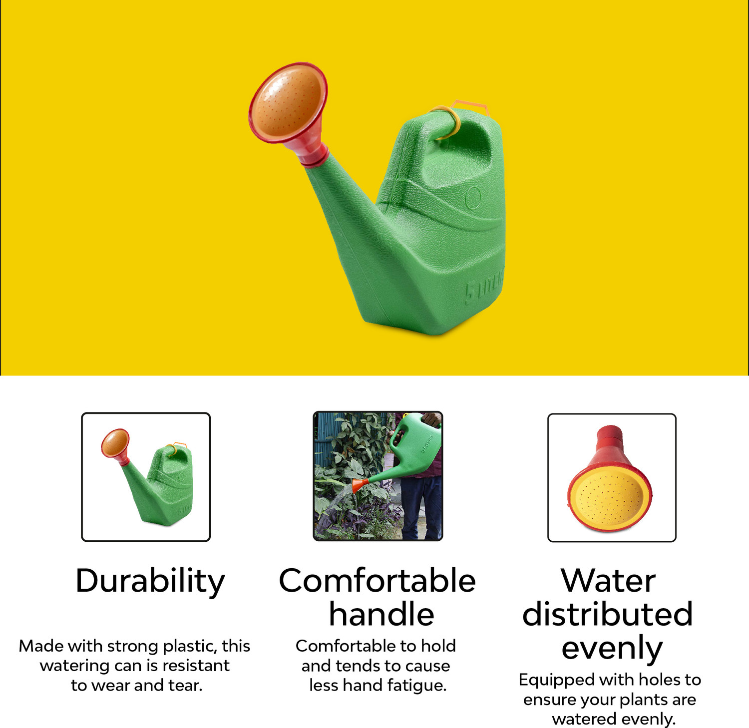 Image of 10club Water Can with Sprayer for Garden 5 L Water Cane