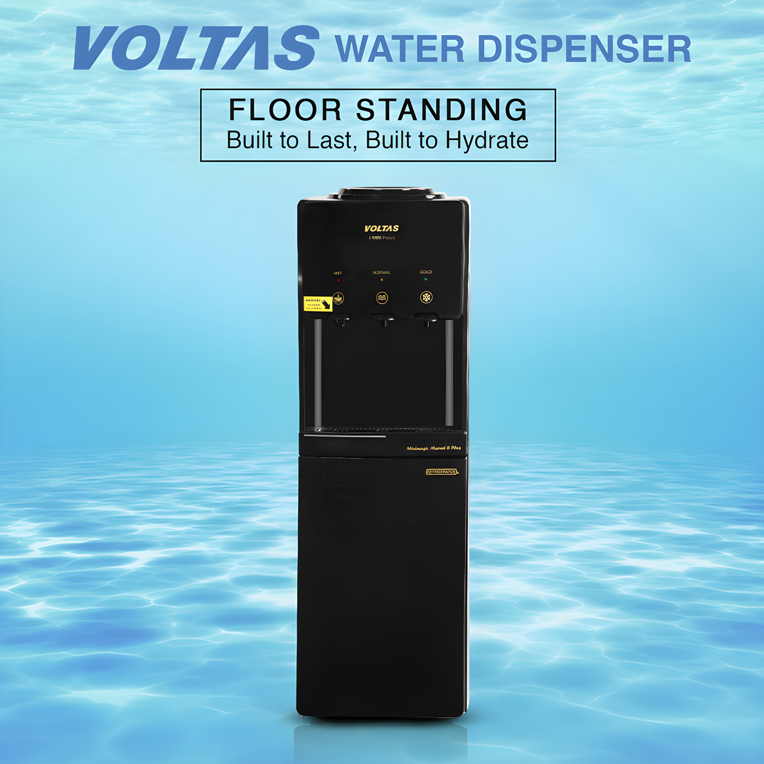 Image of Voltas 6210369 Bottled Water Dispenser with Cold, Hot & Normal Water | Durable & Sleek Design | Low Power Consumption | Environment Friendly | 1Year Brand Warranty