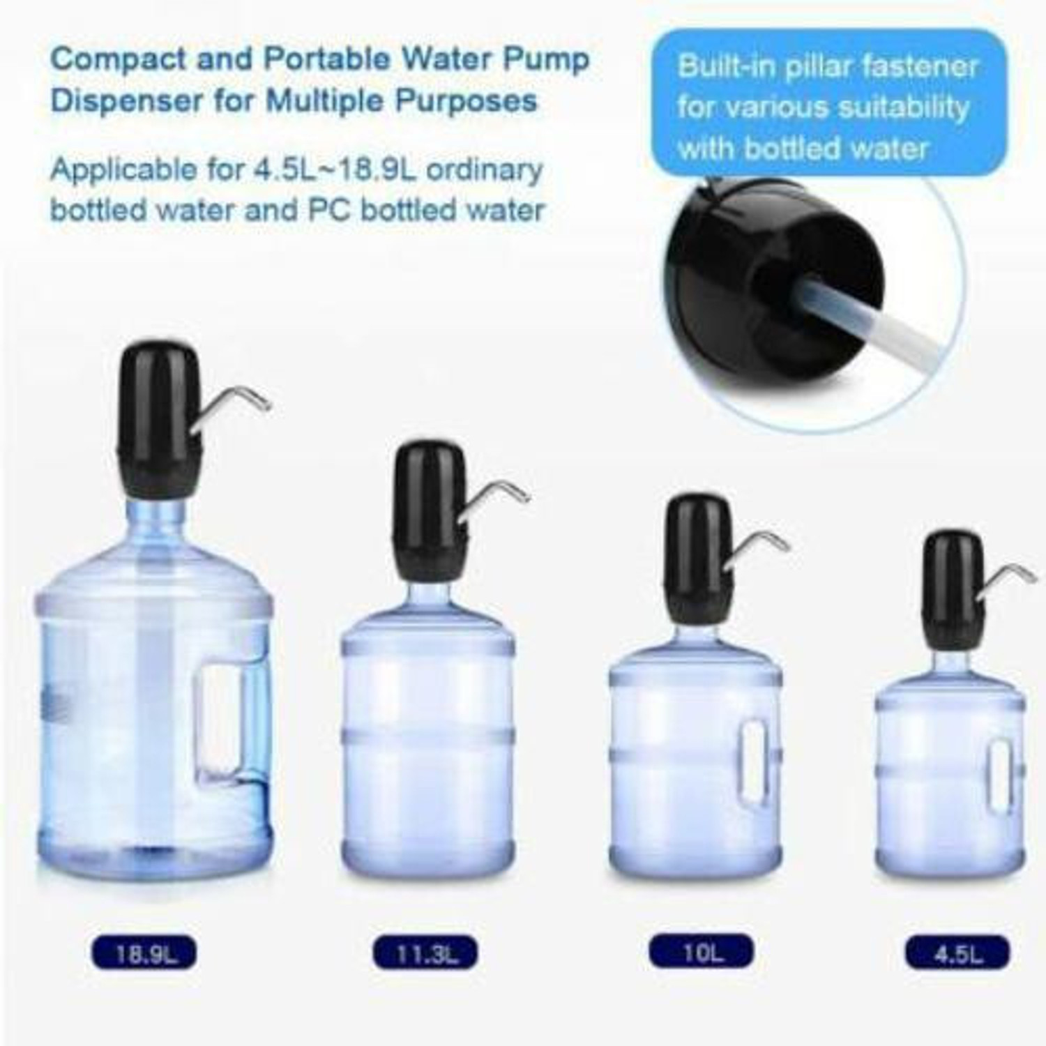 Image of VNEXX AUTOMATIC WIRELESS WATER DISPENSER PUMP Bottled Water Dispenser