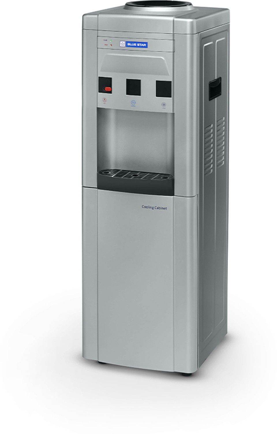 Image of Blue Star Water Dispenser with Refrigerator Hot and Cold taps (BWD3FMRGA-G, Grey Bottled Water Dispenser