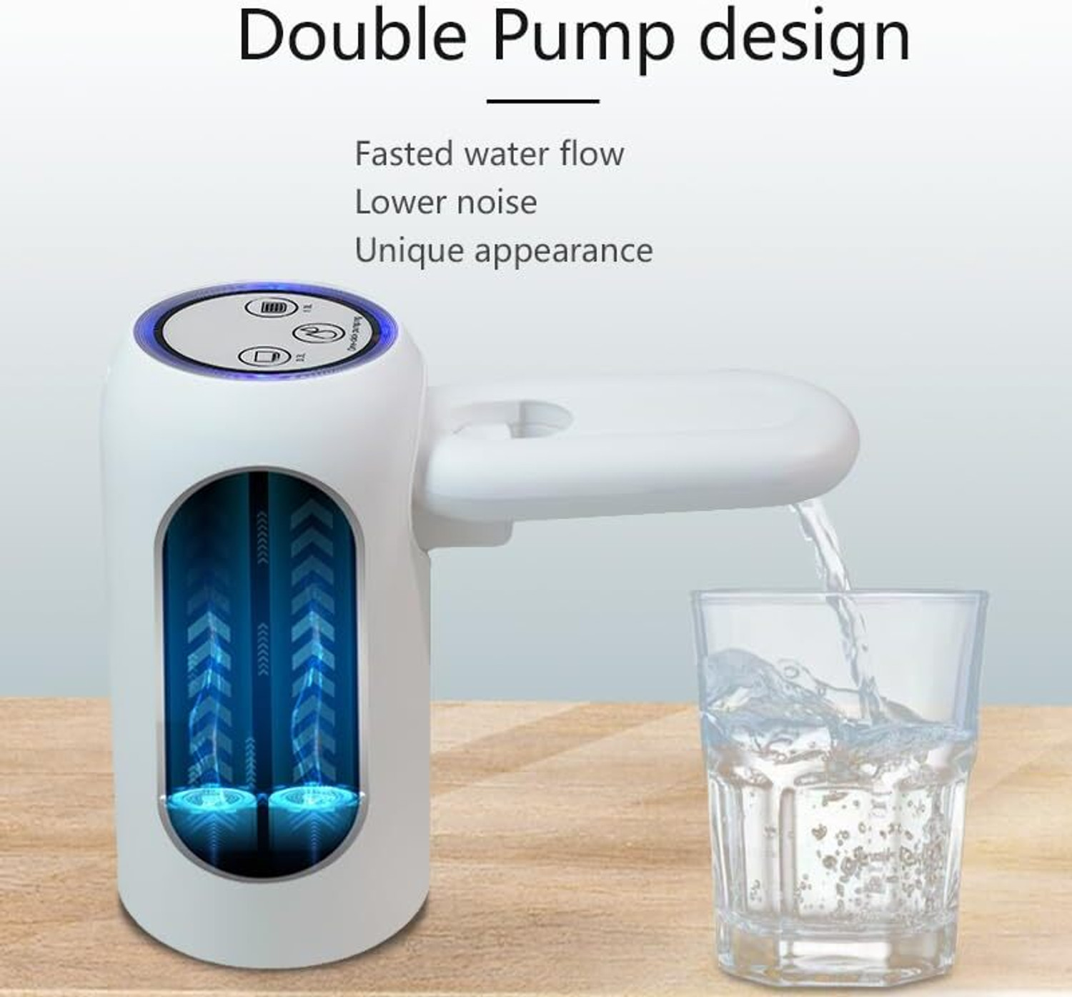 Image of Konquer TimeS Automatic Wireless Water Dispenser Pump 3rd Gen Double motor Super Fast Pumping Bottled Water Dispenser