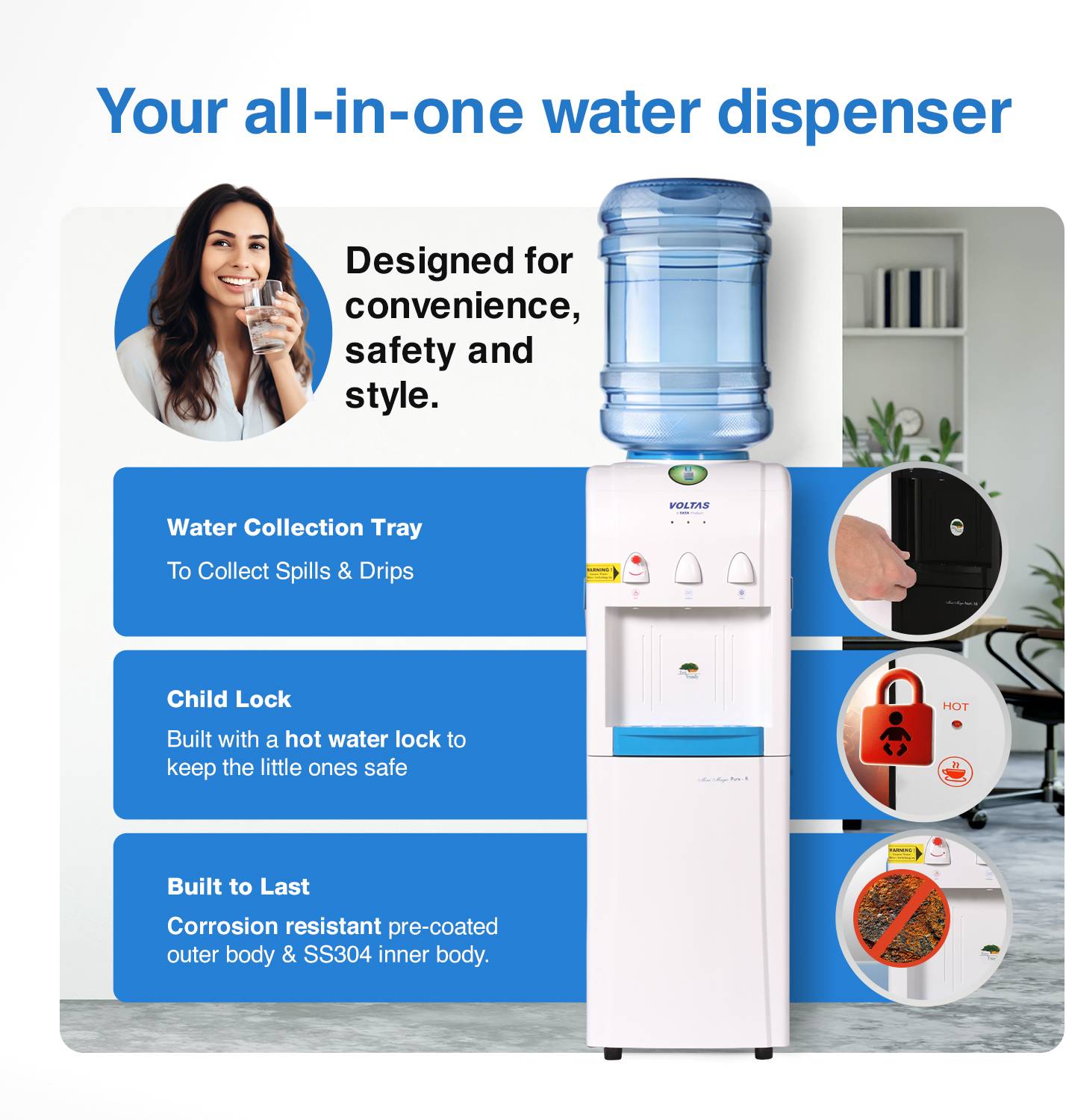Voltas WD MINIMAGIC PURE R 3.2L Water Dispenser - Image 2