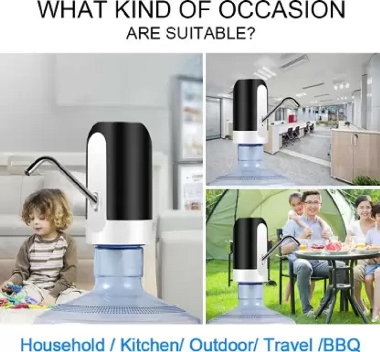 Image of HITECH KITCHEN Automatic Water Pump, Water Dispenser Pump, Drinking Water Jar Pump for Universa Bottled Water Dispenser