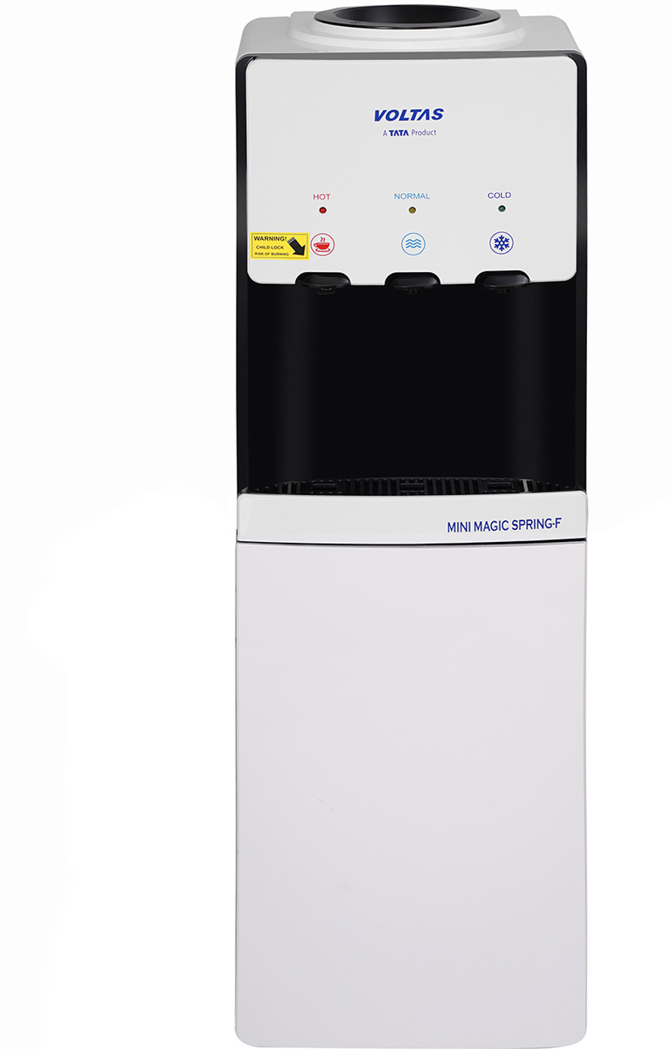 Image of Voltas MINIMAGIC SPRING F V PLUS Bottom Loading Water Dispenser with Bottled Water Dispenser |Cabinet With Refrigerator |Low Power Consumption