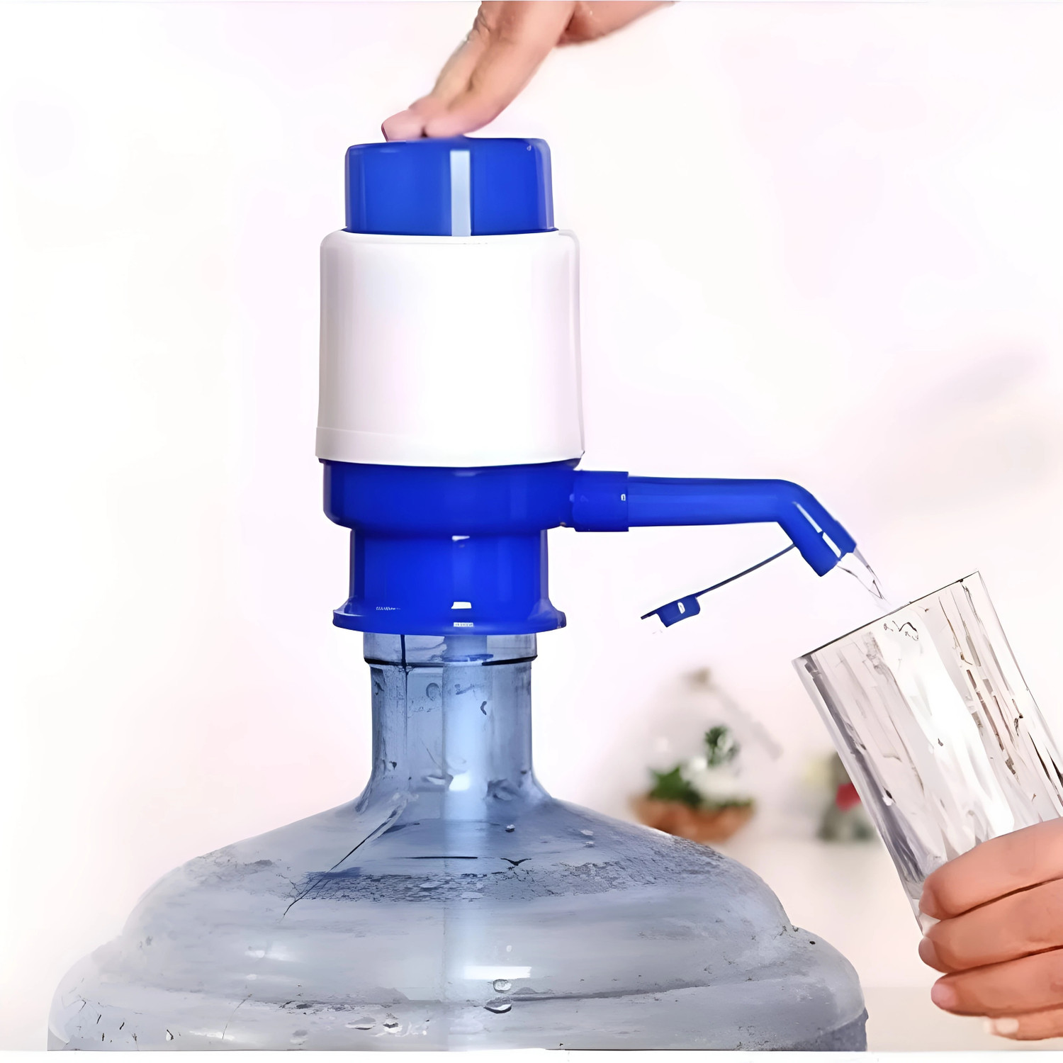 Image of EcoRoots Manual hand press water pump /dispenser for 20 /25L bottle jar. Bottled Water Dispenser