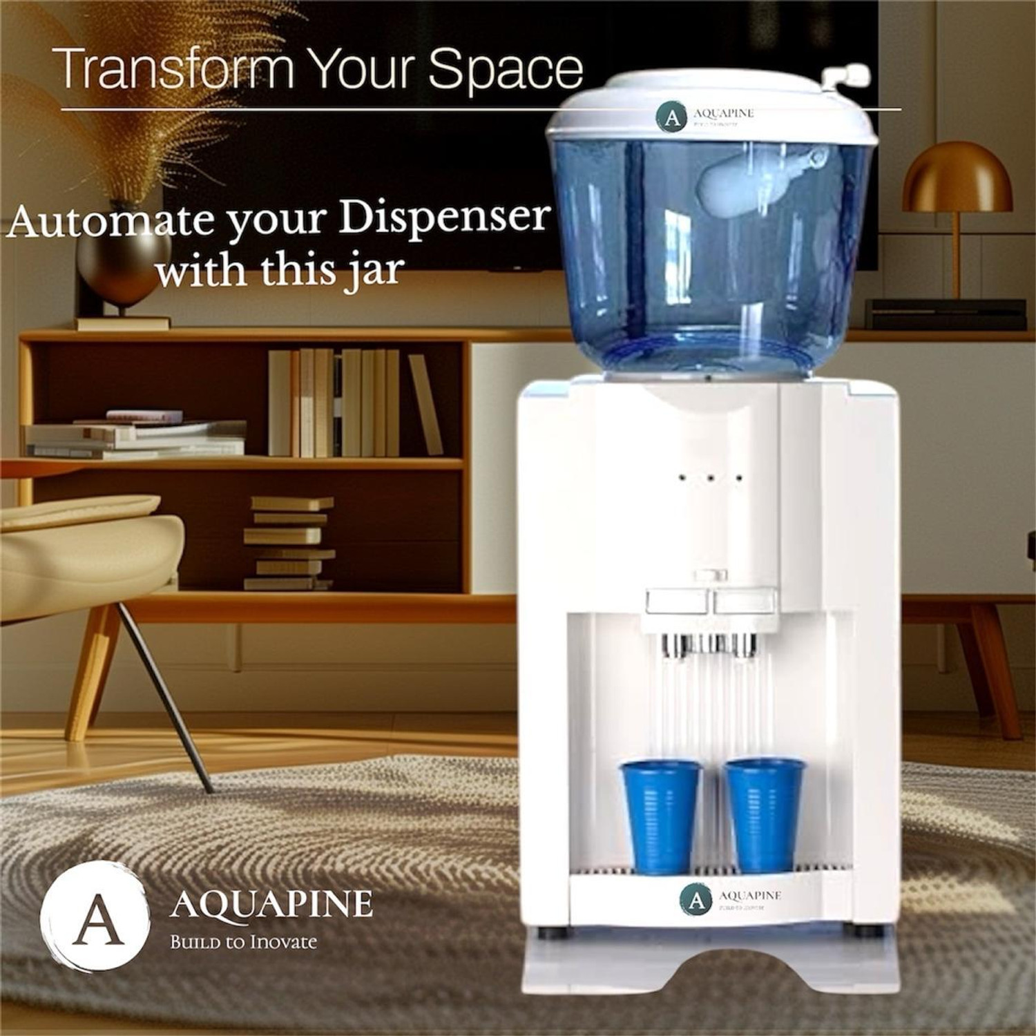 Image of AQUAPINE Water Dispenser Jar With Float Valve Ro Water Bottles Bottled Water Dispenser