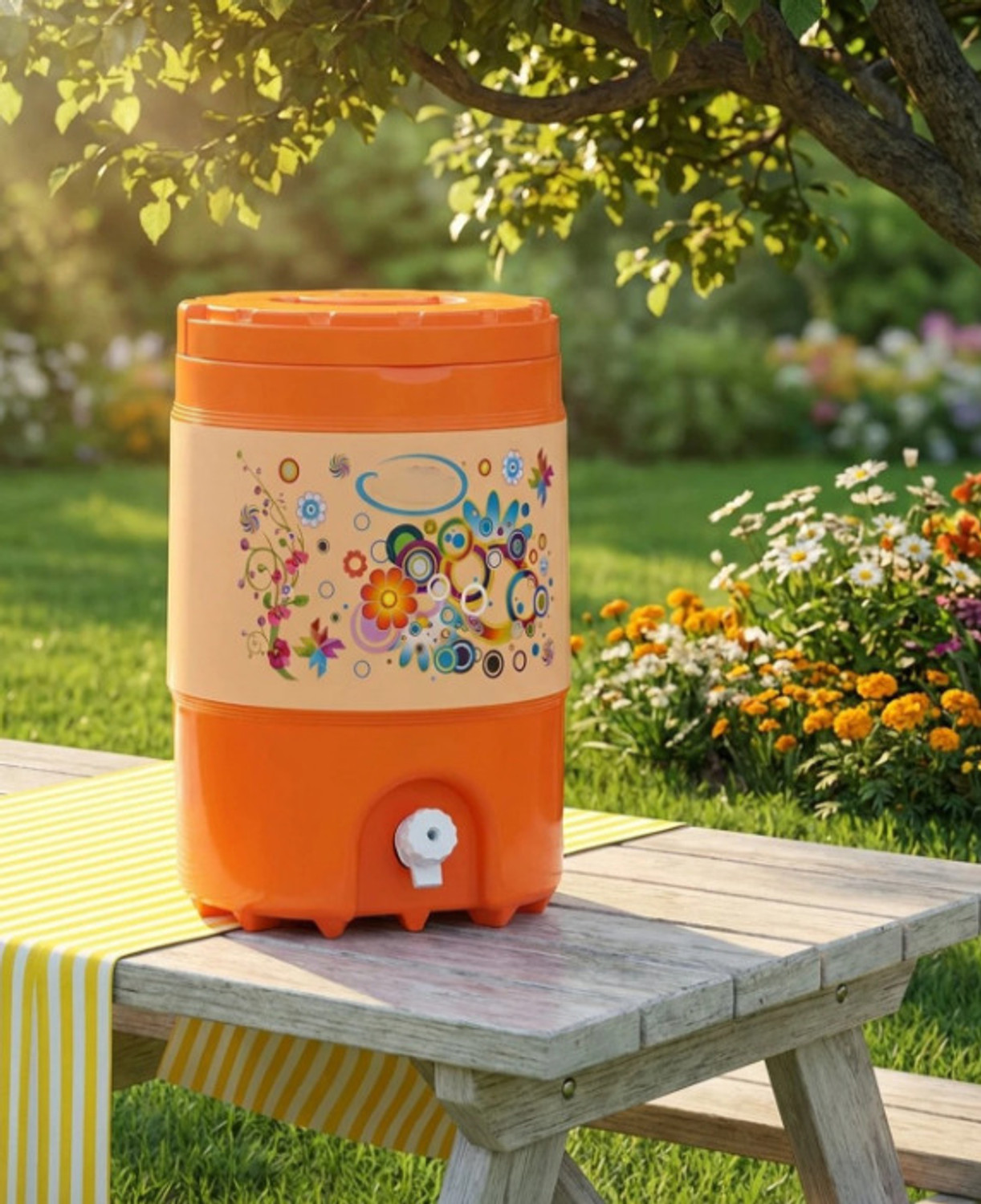 Image of Water wave 20 Litre orange003 Insulated Plastic Water Camper Bottled Water Dispenser