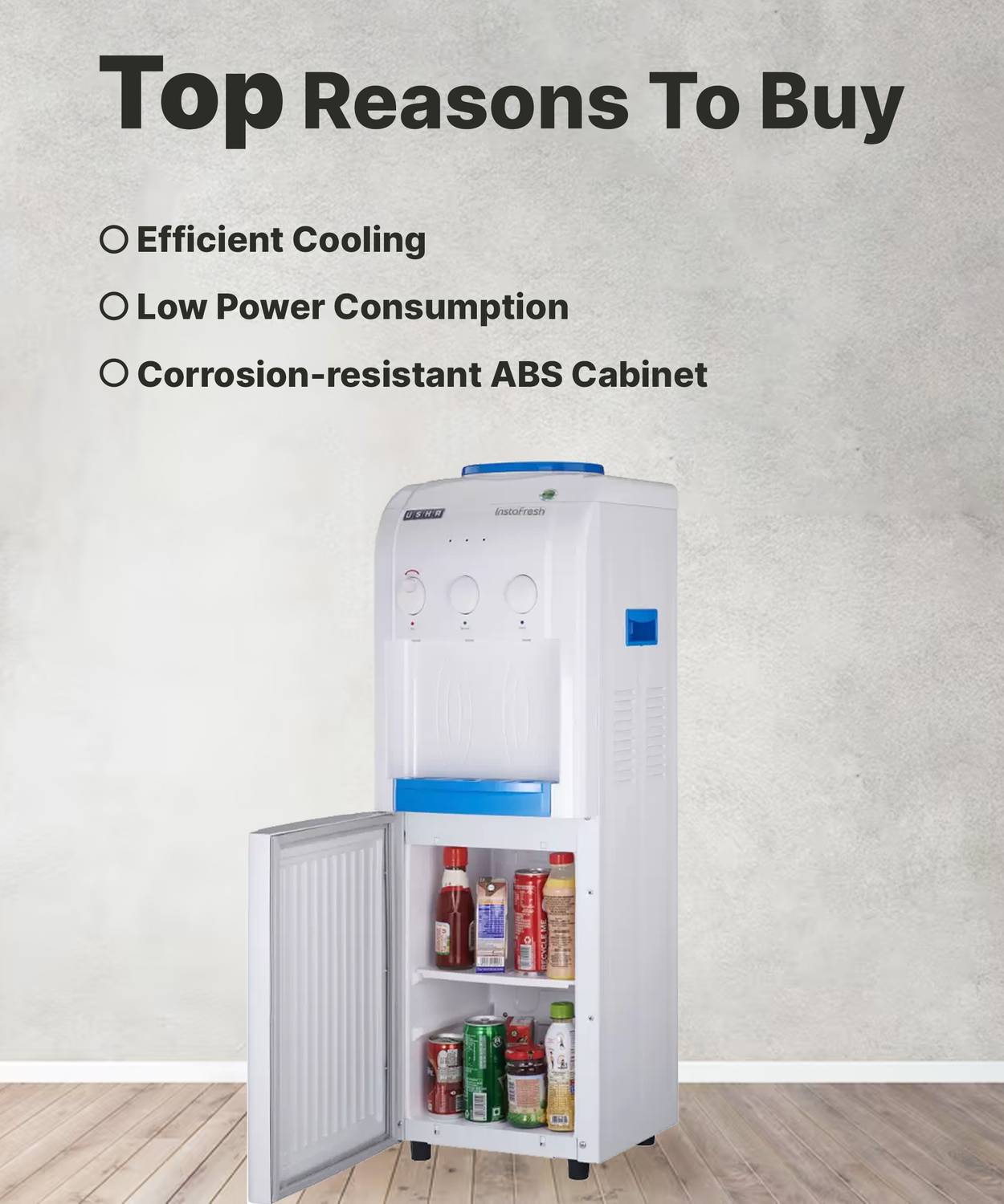 Usha Dispenser FLR S/WCOOLING CA 3TAP/18U FCC
