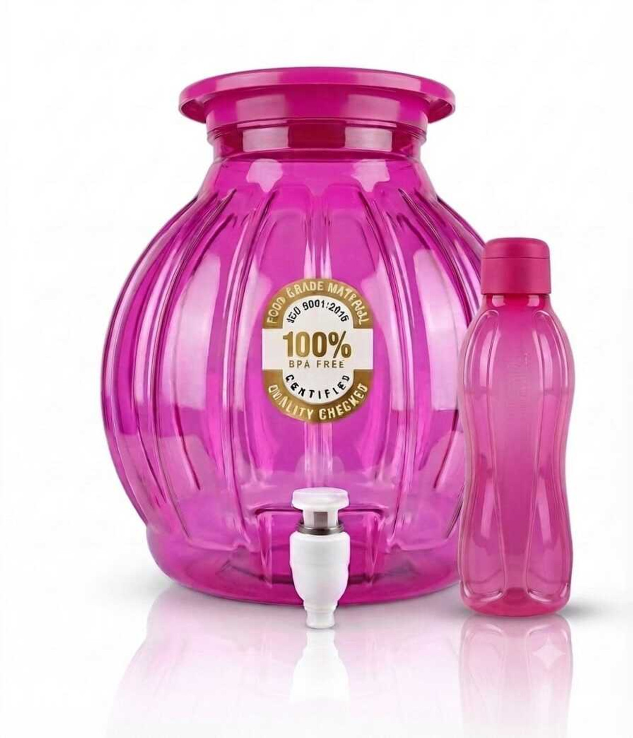 Image of RRR ENTERPRISE 10 Litre Water Dispenser Jar with Tap | Food Grade Plastic | Leak Proof Spigot Bottled Water Dispenser