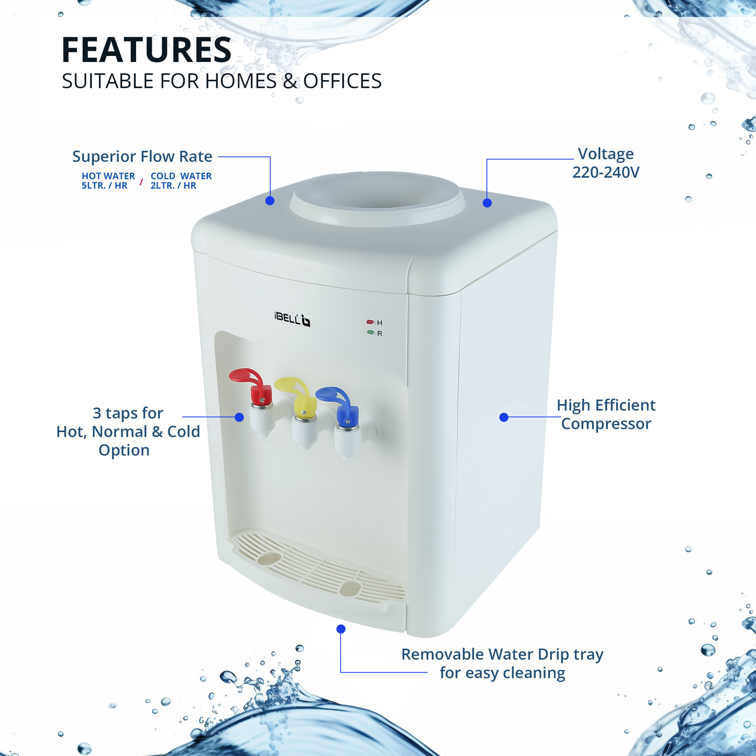 Image of iBELL IBL 3TWD Bottled Water Dispenser