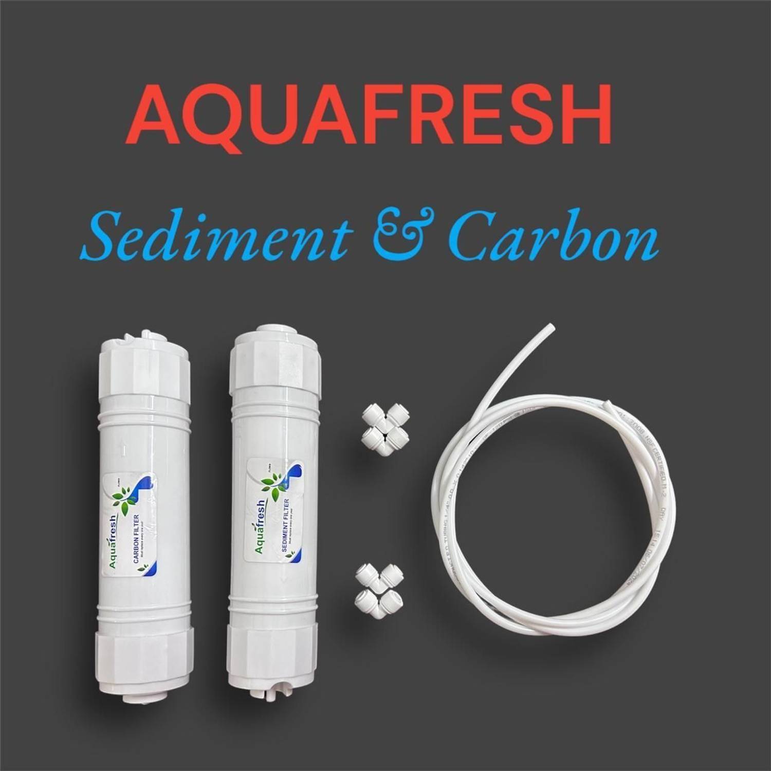 Aquafresh by AQUAFRESH SEDIMENT & CARBON FILTER REPLACEMENT KIT for All Type of RO Water Purifiers Solid Filter Cartridge
