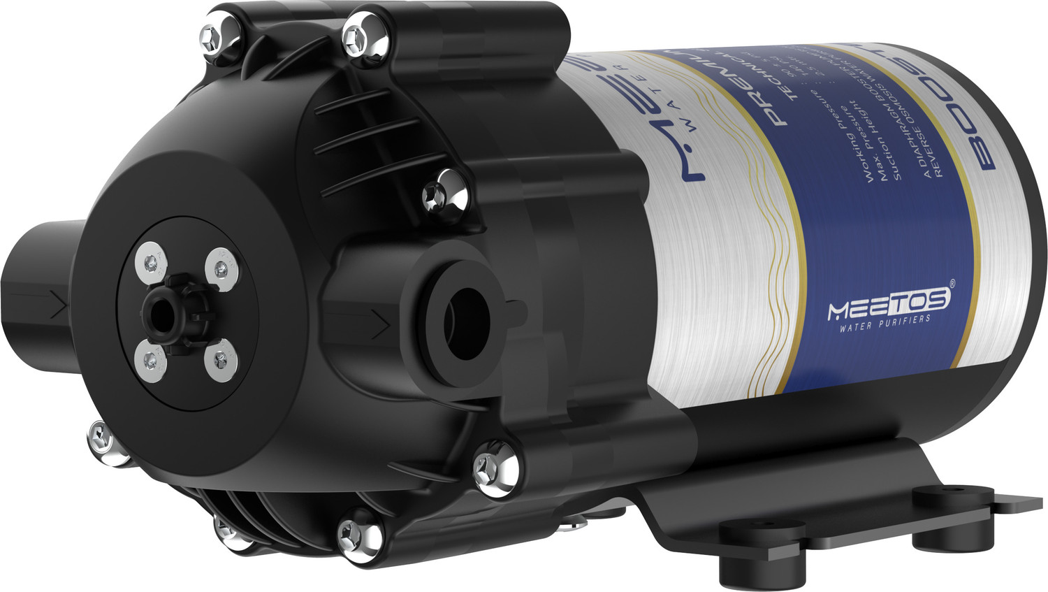 Image of MEETOS 150GPD RO Booster Pump Noise-Free Copper winding For All Water Purifier 2 Elbow Solid Filter Cartridge
