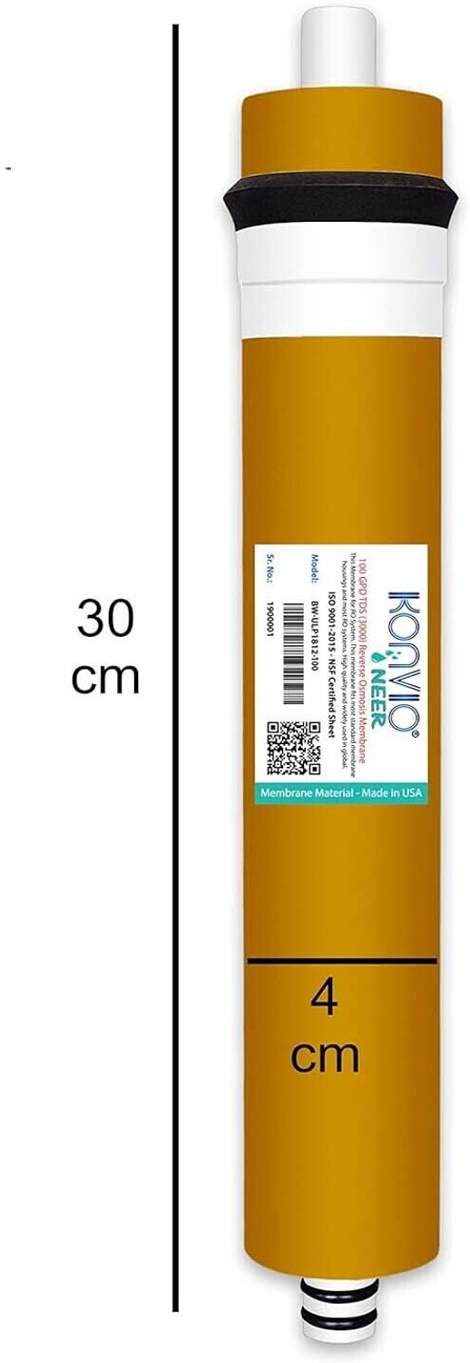 Image of konvio neer 100 GPD RO High 3000 TDS Membrane for All Type of RO Water Purifier Solid Filter Cartridge