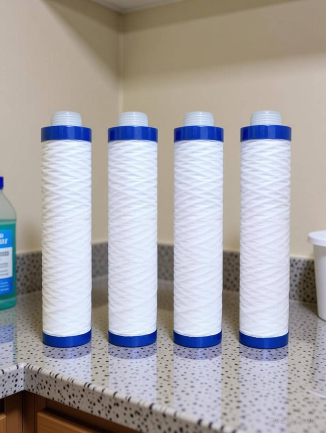 Aameria RO 9" Pre Filter Threaded Candle Suitable All of Water Purifiers 9" Pre Filters Wound Filter Cartridge