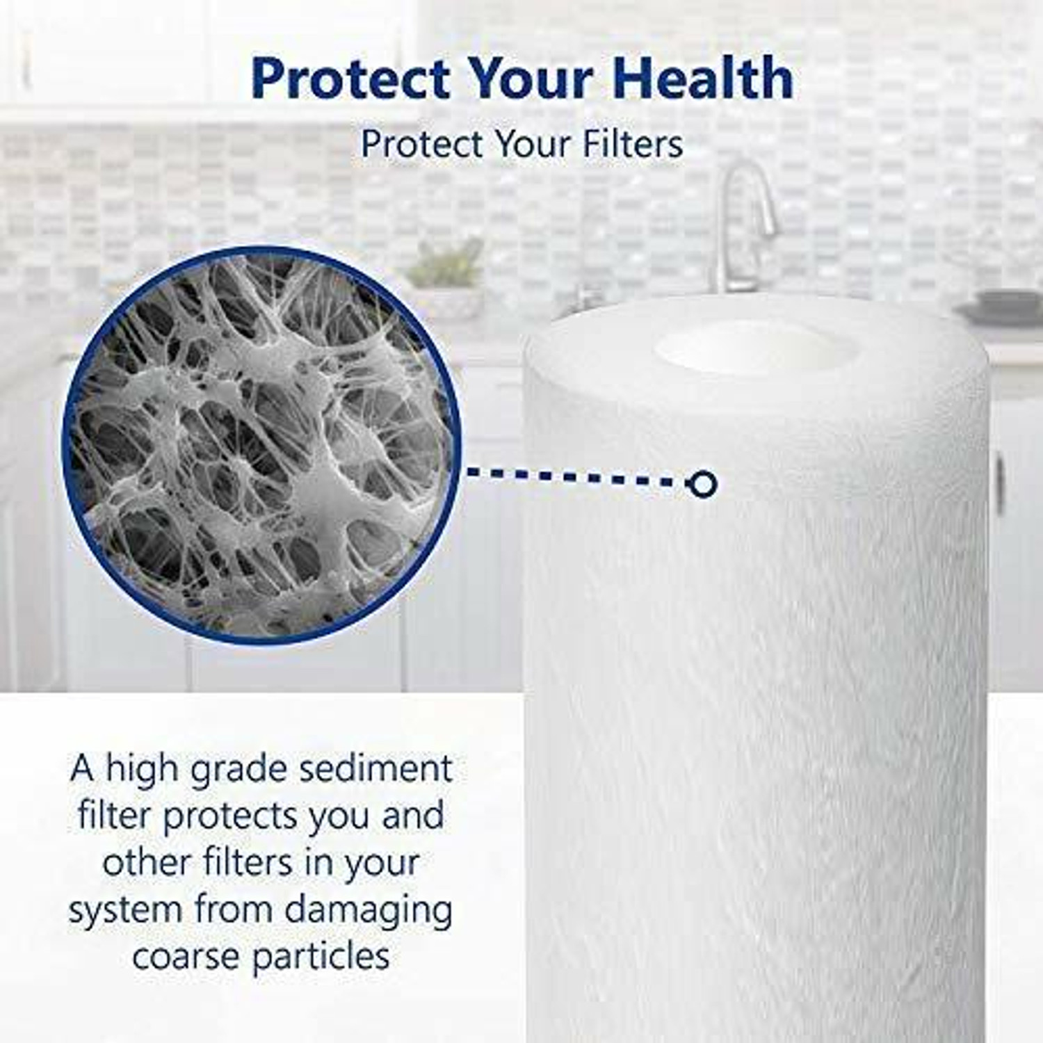 Image of Skstore RO Water Filter Bowl 10 inch Housing Spun With 3mtr pipe,tape elbow Filter Solid Filter Cartridge (5, Pack of 1)