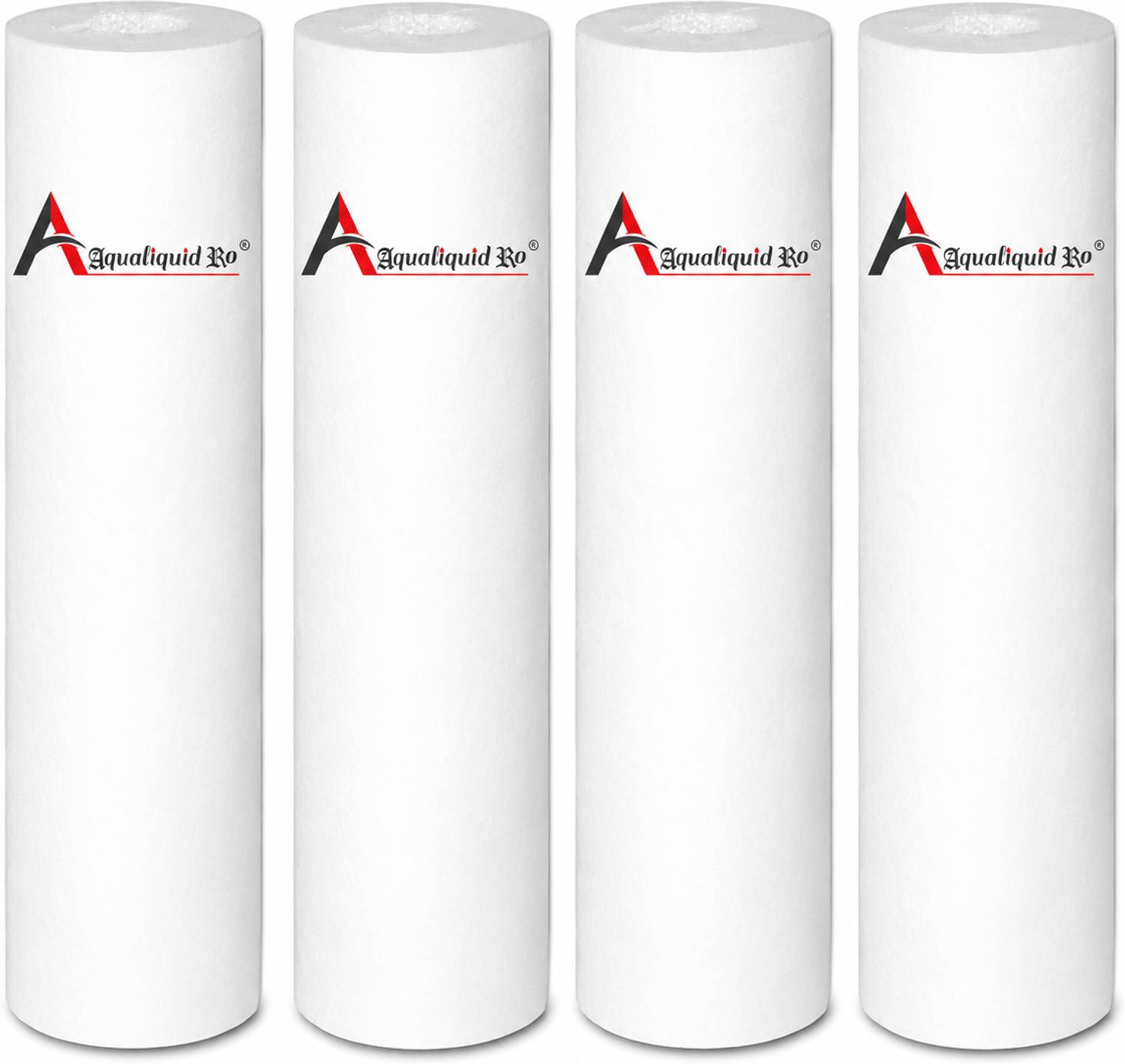 AQUALIQUID RO Original Pp Spun Filter 10 Inch Cartridge Solid Filter Cartridge (0.005, Pack of 4) Solid Filter Cartridge