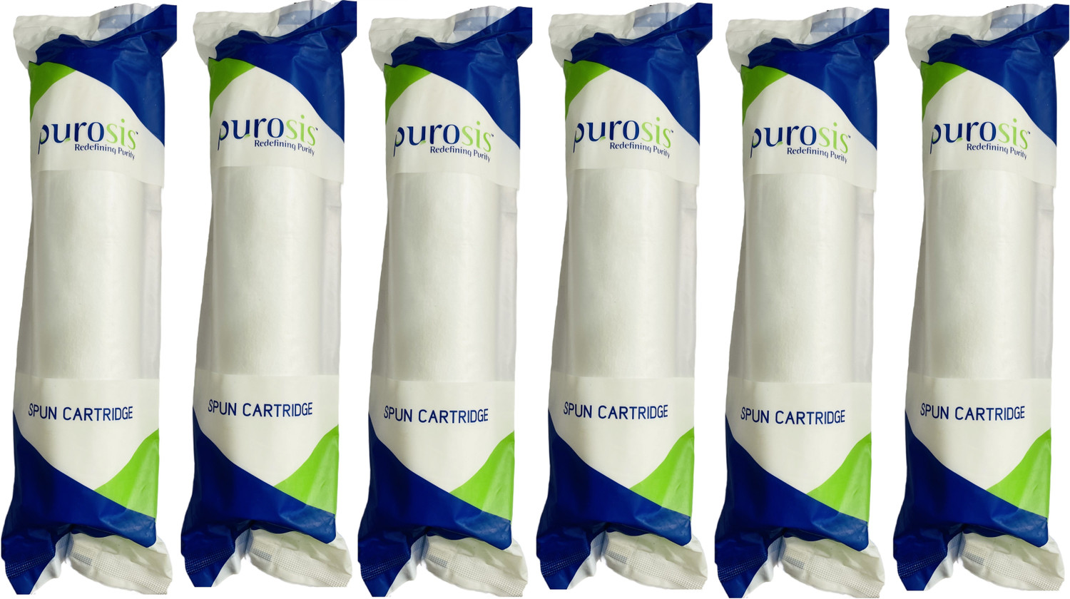Image of AQUANZA PUROSIS 6 pcs 10'' PP Spun Filter Candle For All Types Of Ro Water Purifier Solid Filter Cartridge
