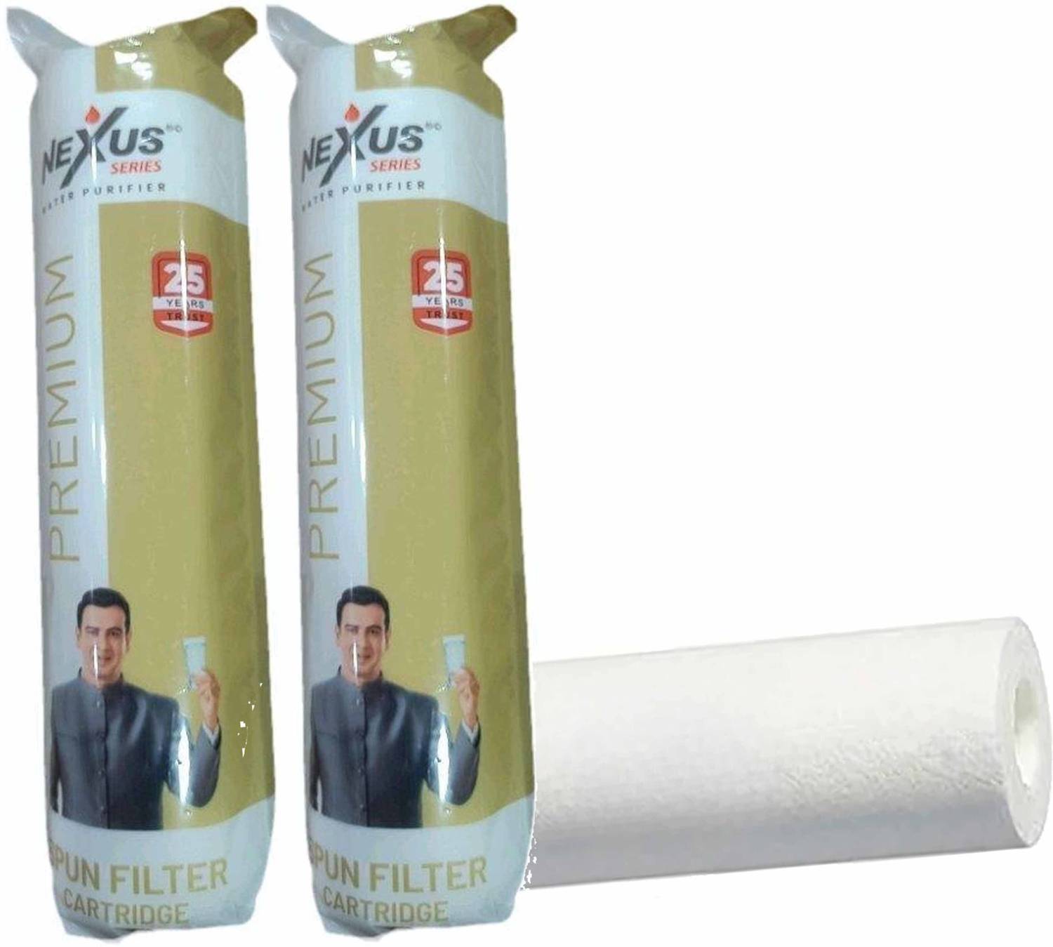 AuraWater Nexus Spun Filter Candle 10inch Compatible with all domestic water purifiers"N40 Solid Filter Cartridge