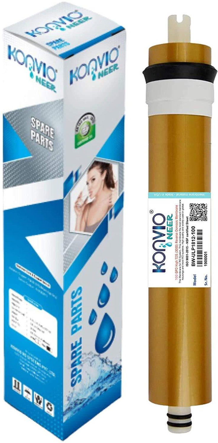 Image of konvio neer 100 GPD RO High 3000 TDS Membrane for All Type of RO Water Purifier Solid Filter Cartridge
