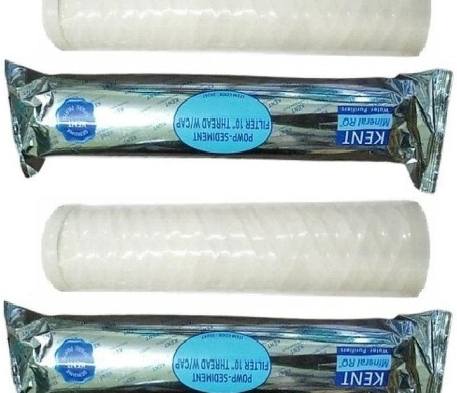 Image of KENT POWP-Sediment Filter 10'' Thread WCAP (Pack of 2) Solid Filter Cartridge (.01, Pack of 2)