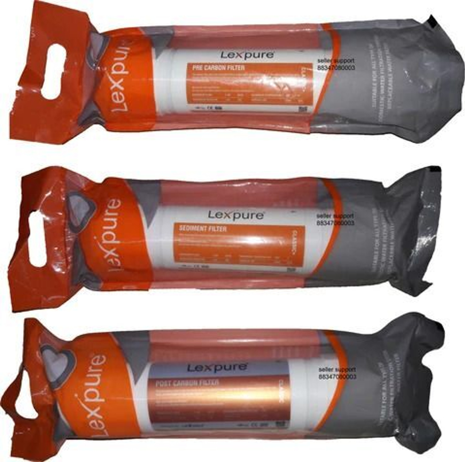 Image of DOC RO by DOC RO Lexpure Inline filter Sediment, Carbon and Post Carbon 10inch Solid Filter Cartridge