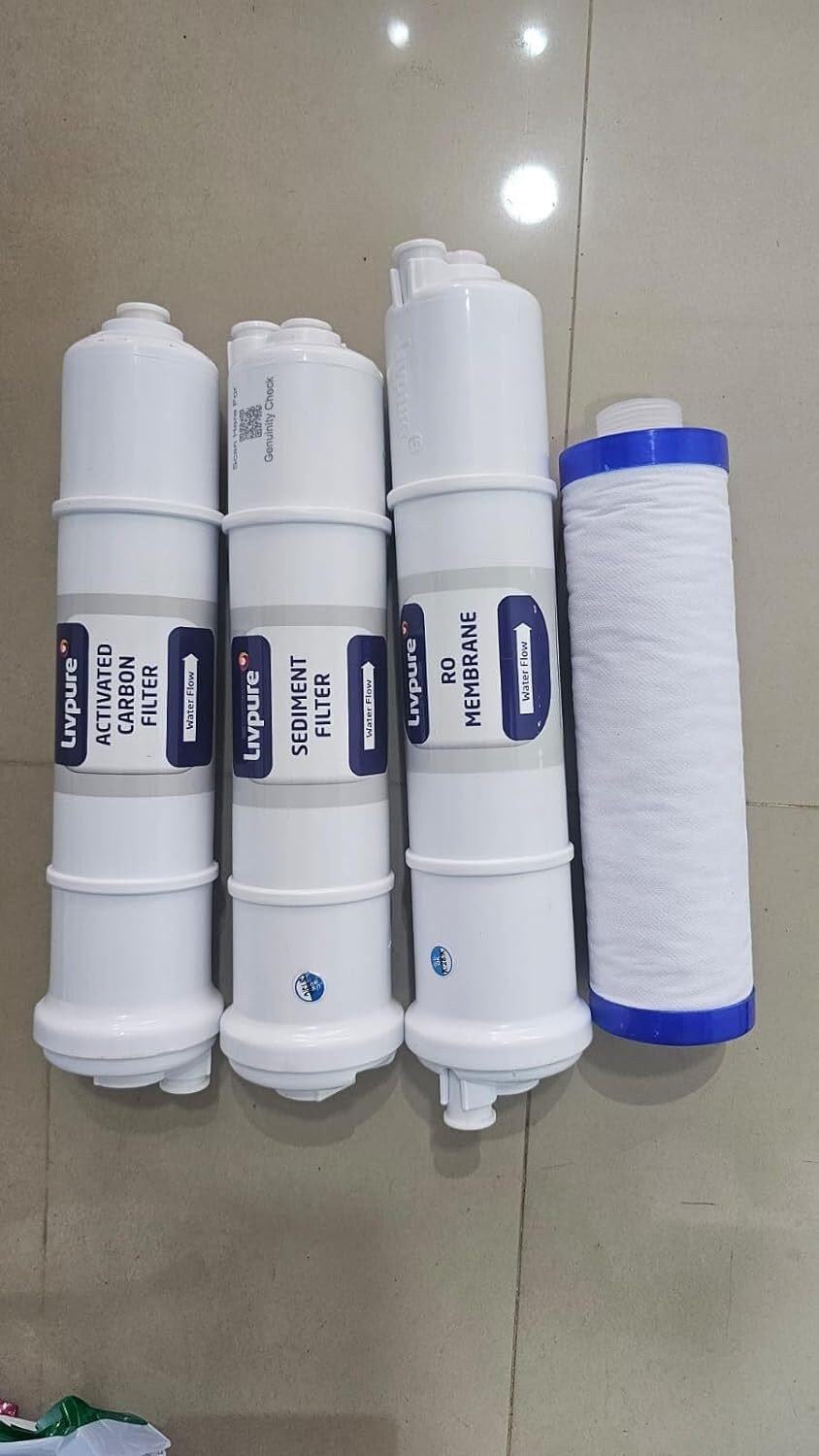 Image of LIVPURE set of RO membrane sediment carbon and pre filter Solid Filter Cartridge