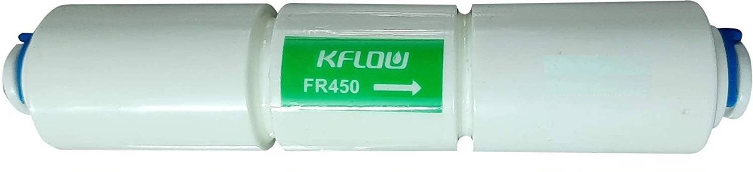 Aameria RO Quick Fitting/Connecting (QC) Push Fit Type Flow Restrictor 1pc KFLOW FR 450 Reject Valve For RO 1/4 QC(6mm) Suitable For 50 GPD, 75 GPD, 80 GPD, 100 GPD RO Membrane Water Purifier Service Solid Filter Cartridge