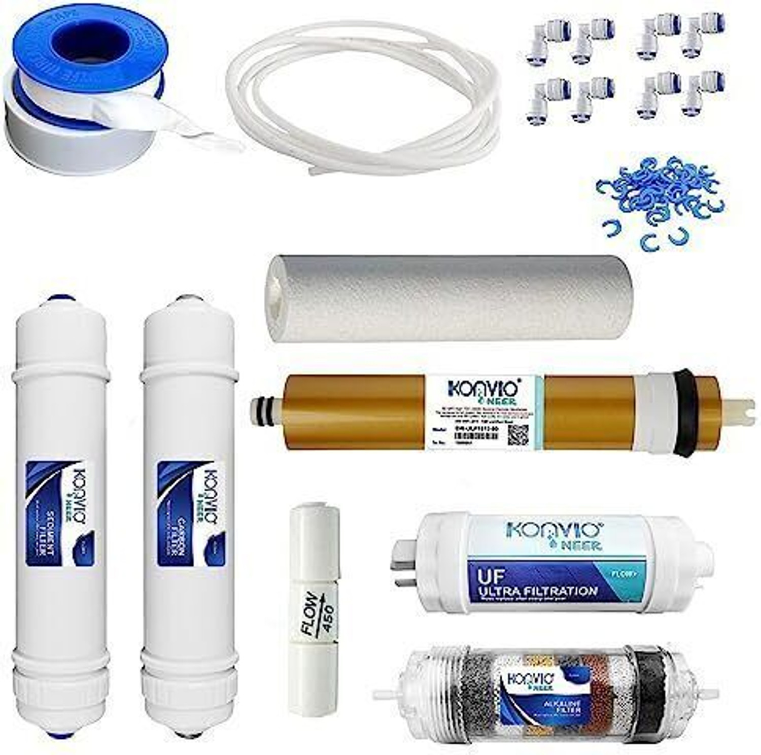Image of konvio neer 80 GPD MMB & Inline Filter Service Kit Suitable for All Type of RO (Alkaline) Solid Filter Cartridge