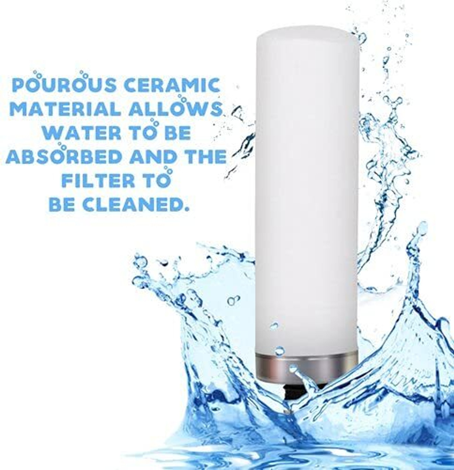 Image of Home-pro Ceramic Candle Water Filter for Clean and Safe Drinking Water Pack of 6 Solid Filter Cartridge (0.05, Pack of 6)