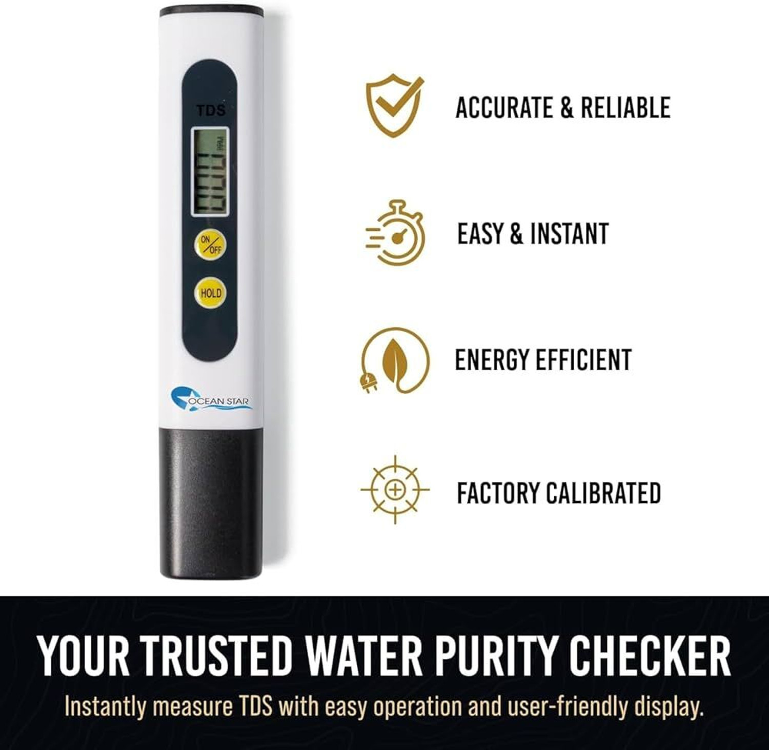 Image of OCEAN STAR TECHNOLOGIES RO filter candle 3 pack with TDS meter Solid Filter Cartridge
