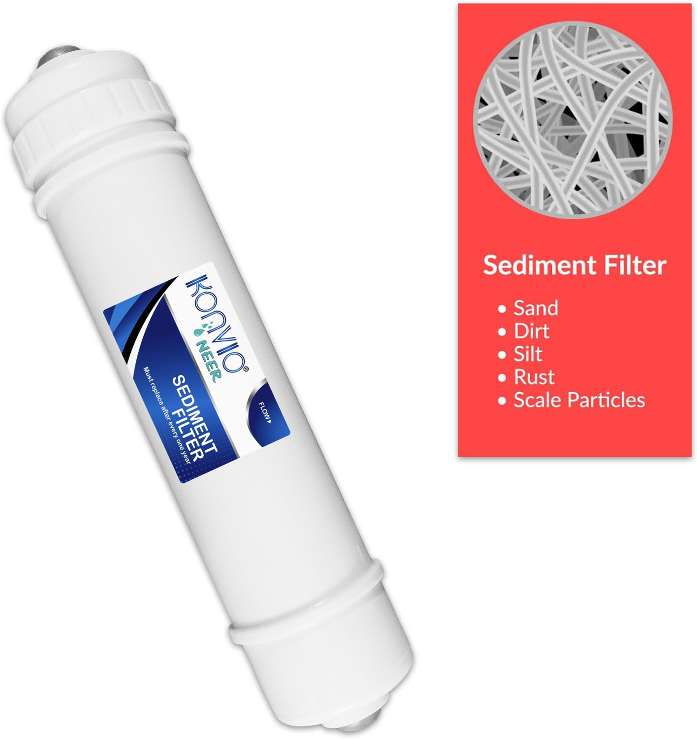 Image of konvio neer Pre Carbon, Post Carbon and Sediment Filter Media Filter Cartridge