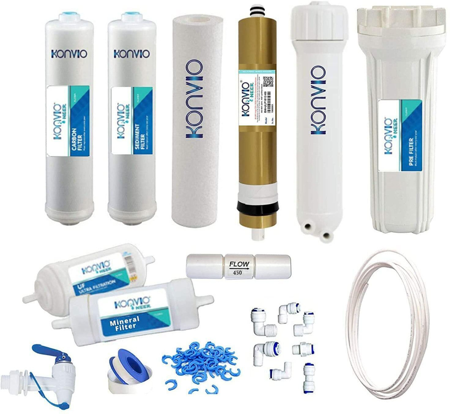Image of konvio neer Water Purifier Maintenance Service Kit For All Type Ro Water Purifier Solid Filter Cartridge