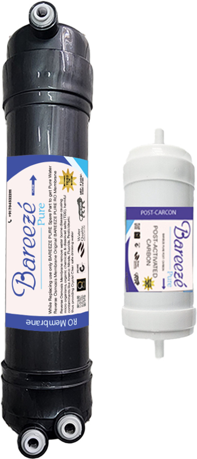 Image of BAREEZE PURE Service Filter Kit Compatible with Aquasure Shield RO+UV+MP +MTDS Water Purifier Solid Filter Cartridge