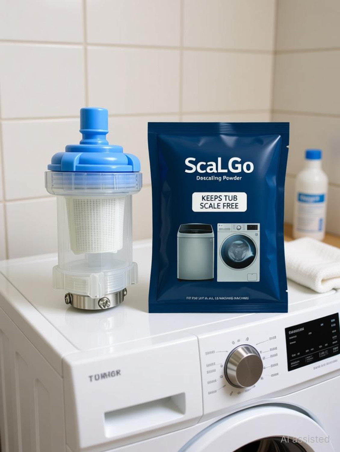 Image of SUPERFLIP by Superflip Water Filter Softener Cartage for Washing Machine +(100Gm Scale Remover Free) Solid Filter Cartridge
