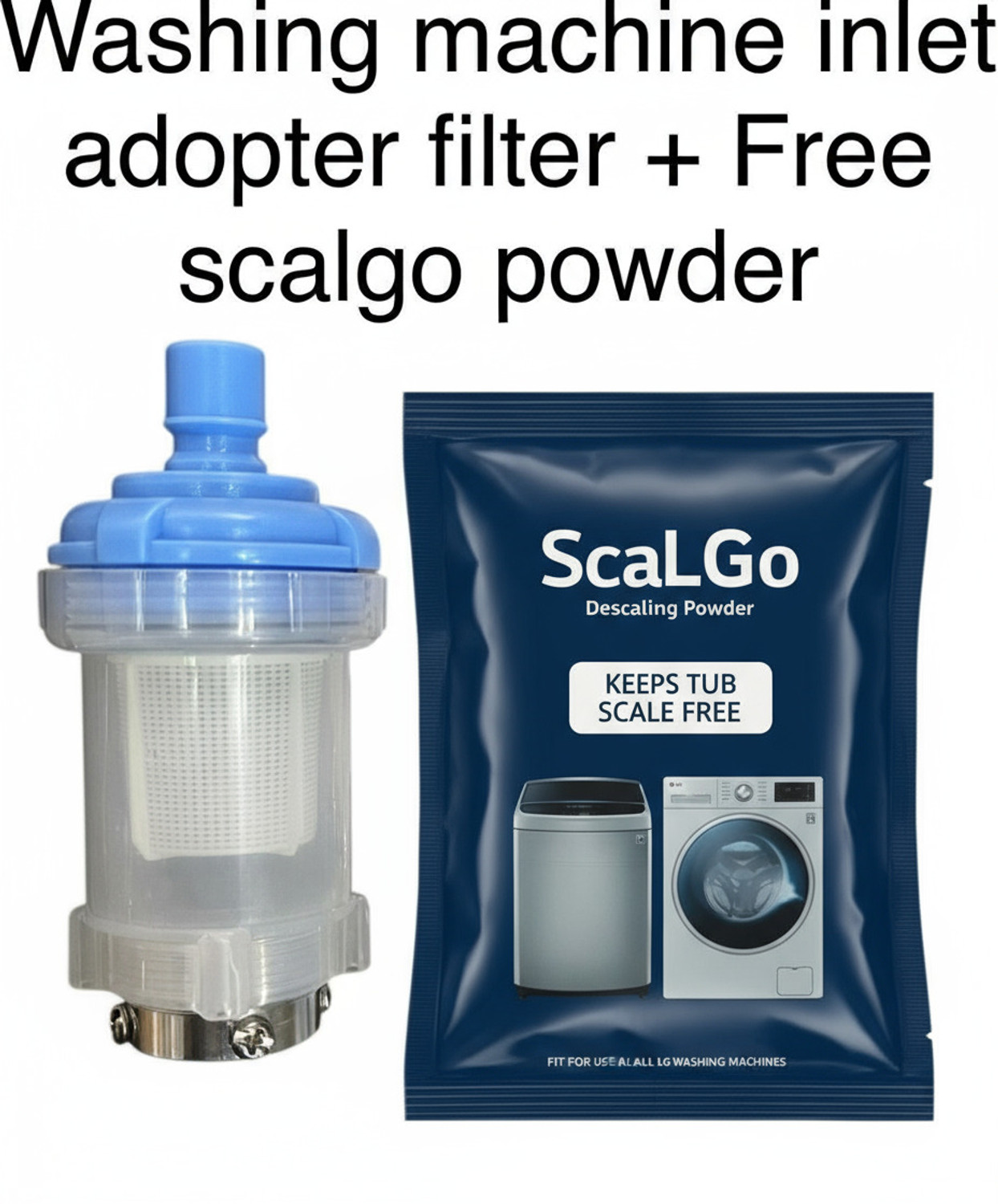 Image of SUPERFLIP by Superflip Water Filter Softener Cartage for Washing Machine +(100Gm Scale Remover Free) Solid Filter Cartridge