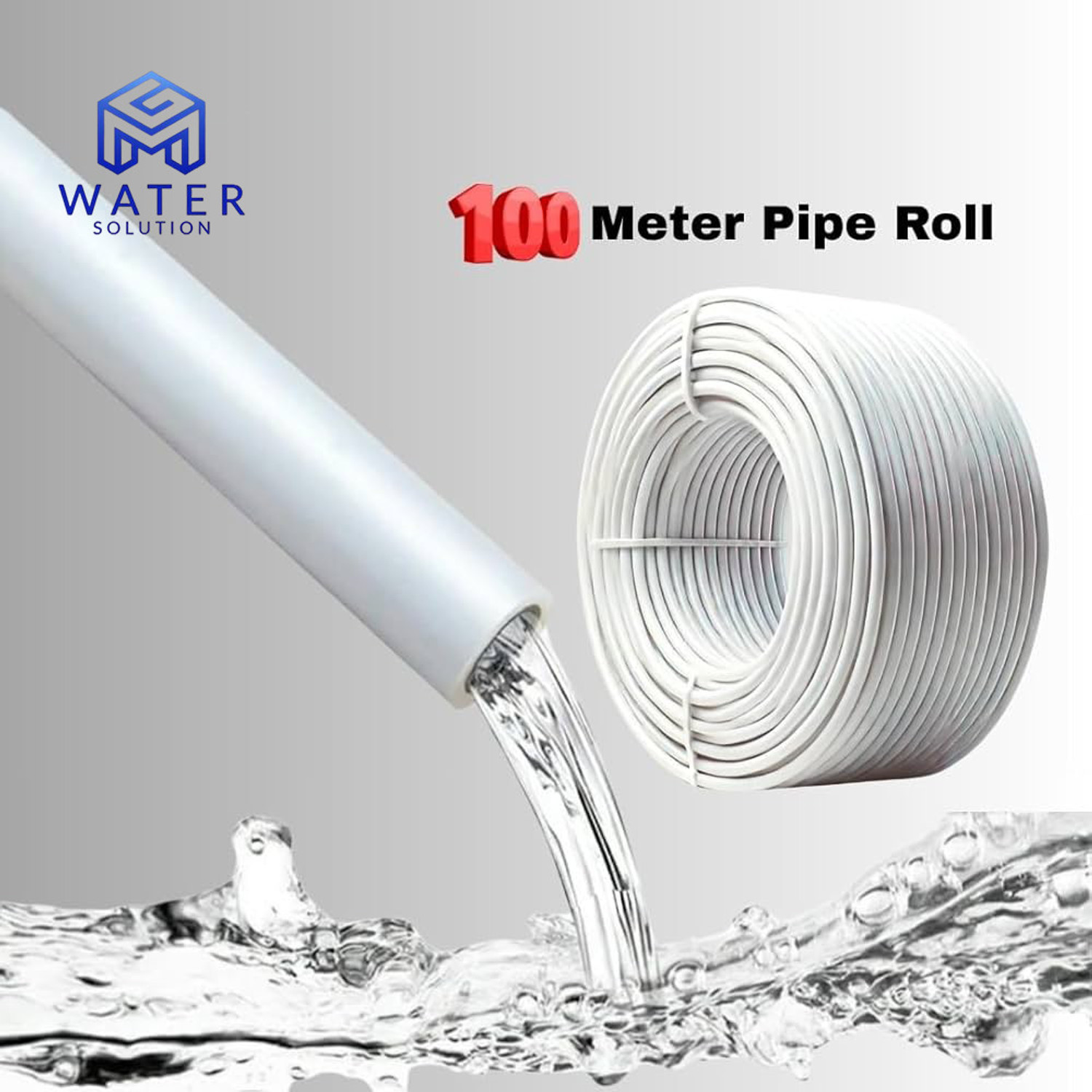 Image of MGMARTS High Grade 100 Meter White Pipe 1 /4 inch for RO Water Purifier [100 Meter] Wound Filter Cartridge